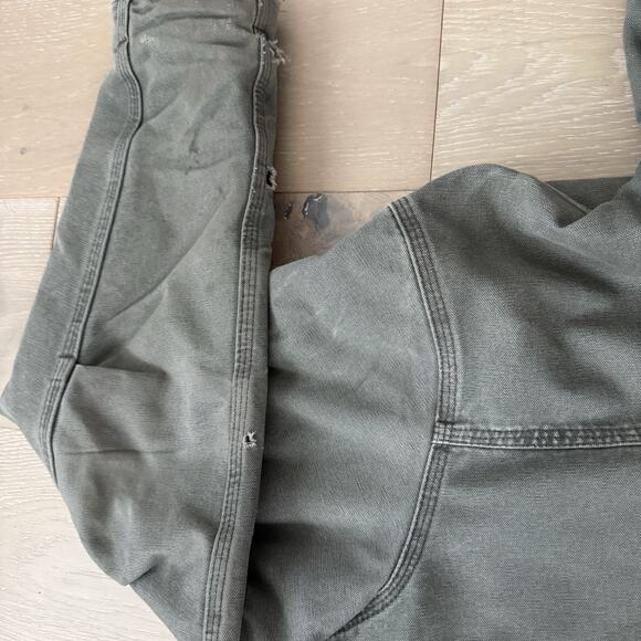 Carhartt C95 ARG Jackson Coat Men XL Tall Green Sherpa Lined Hooded Work Jacket - Picture 7 of 12